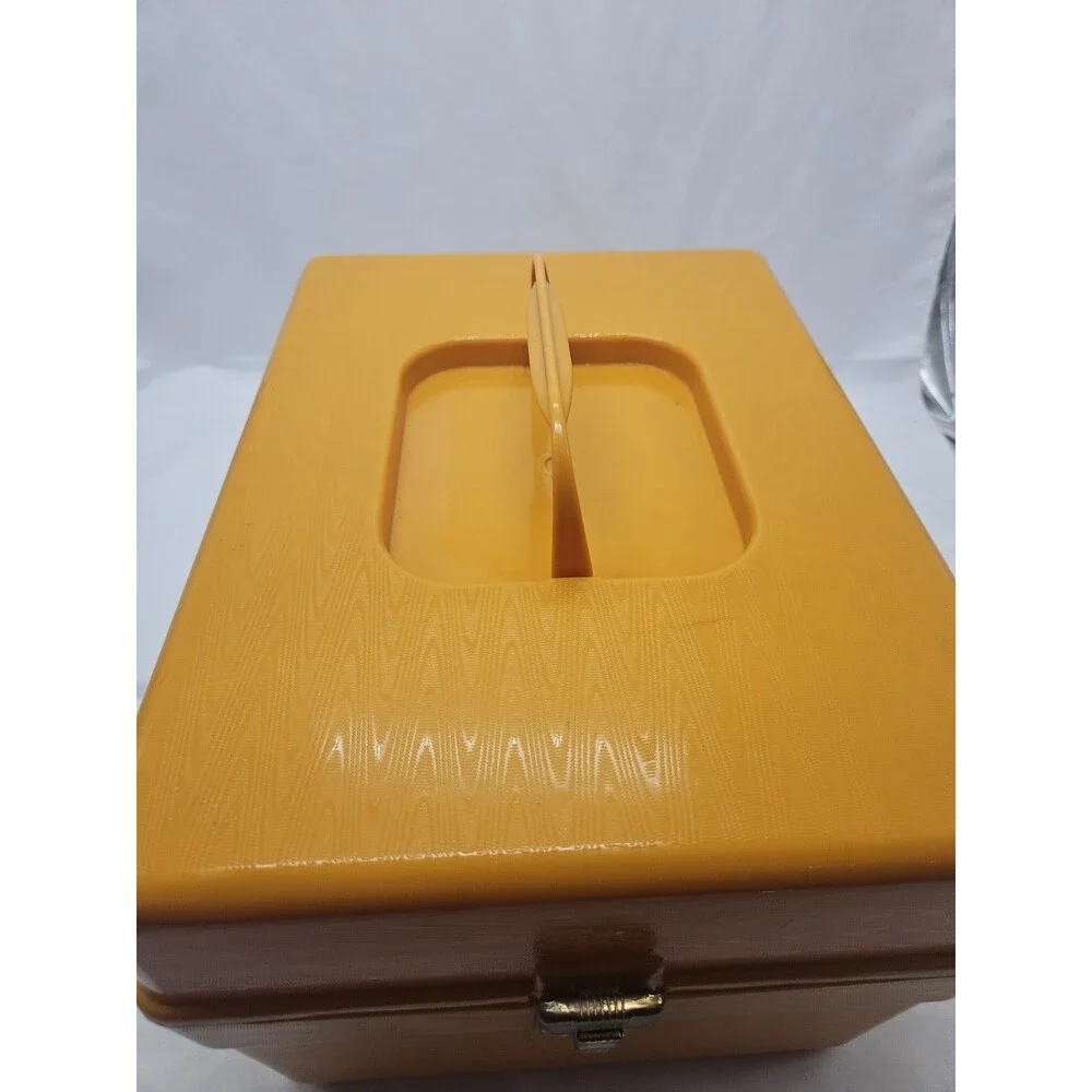 Vintage Wilson Wil-Hold Yellow Plastic File Box 12